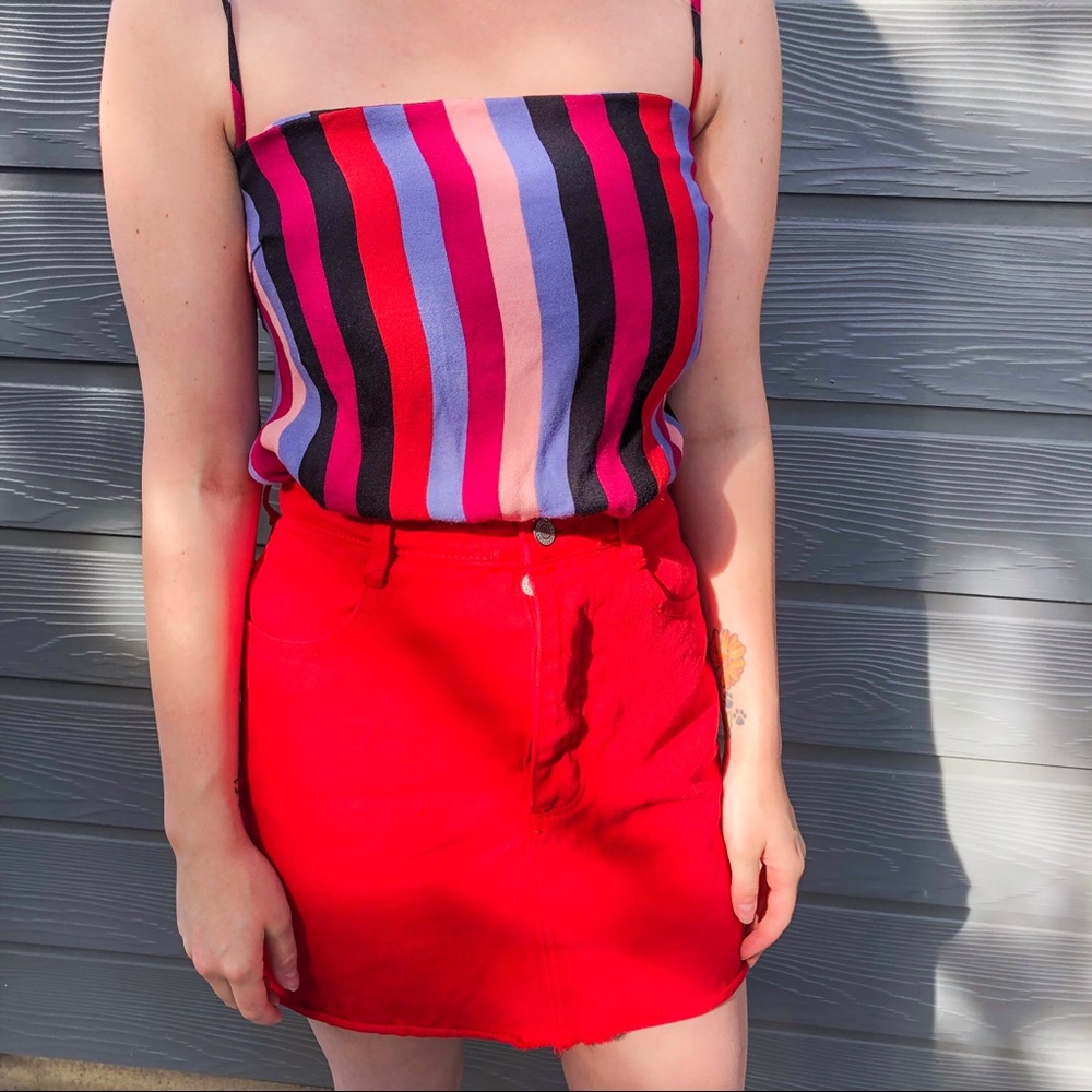 Square neckline tank top